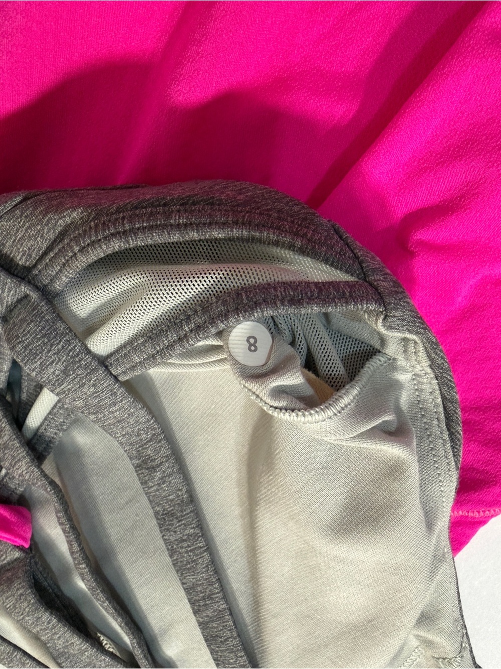 Lululemon Bright Pink Athletic Tank with Grey Strappy Back - Picture 4 of 7